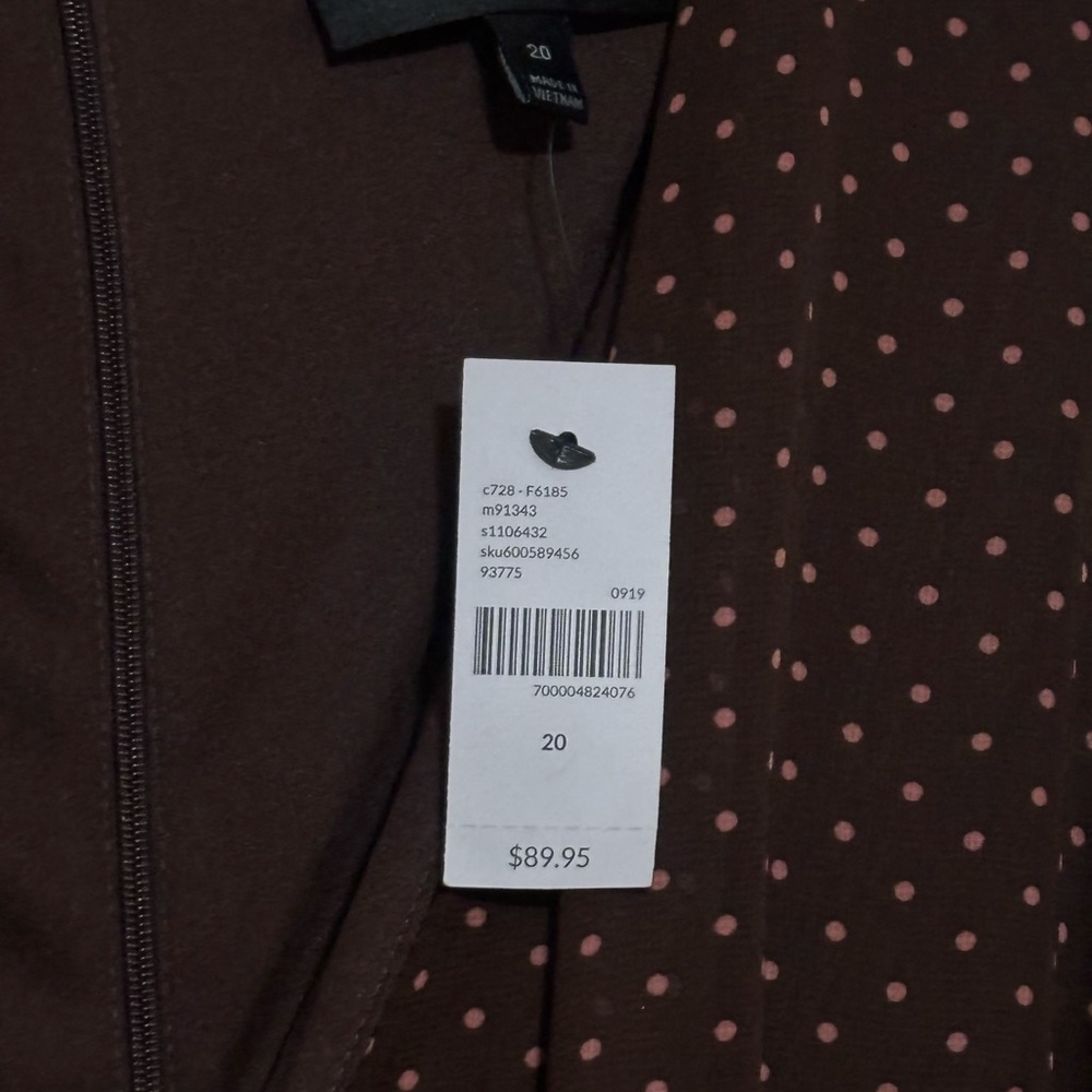 Lane Bryant Brown Asymmetrical Sheath Dress - Picture 4 of 4
